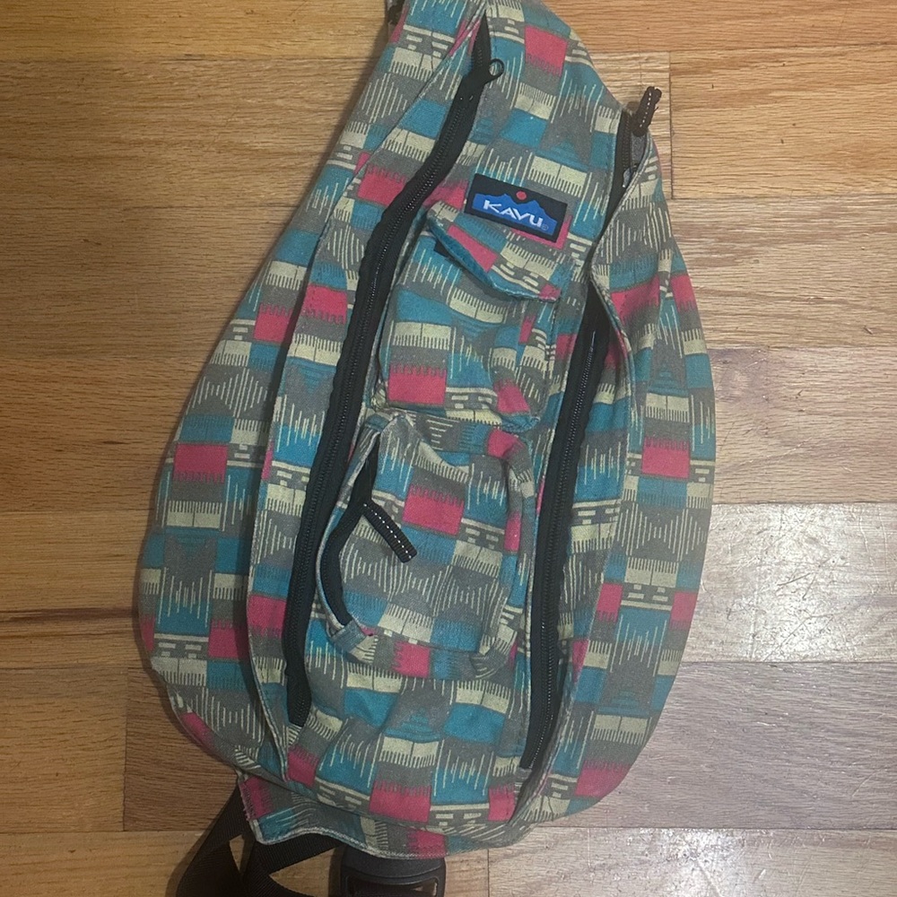 Kavu Red and Blue Backpack Durable Sporty Design